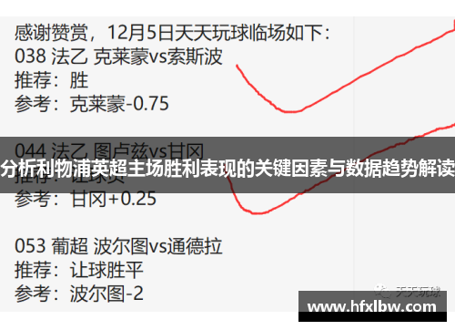 分析利物浦英超主场胜利表现的关键因素与数据趋势解读